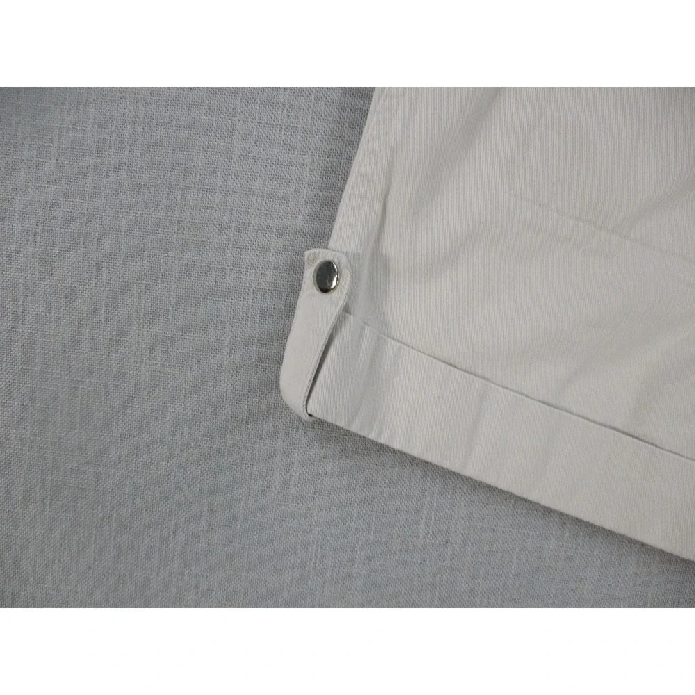 Ann Taylor LOFT Womens Beige Khaki Cotton‎ Cuffed Chino Shorts Size 0